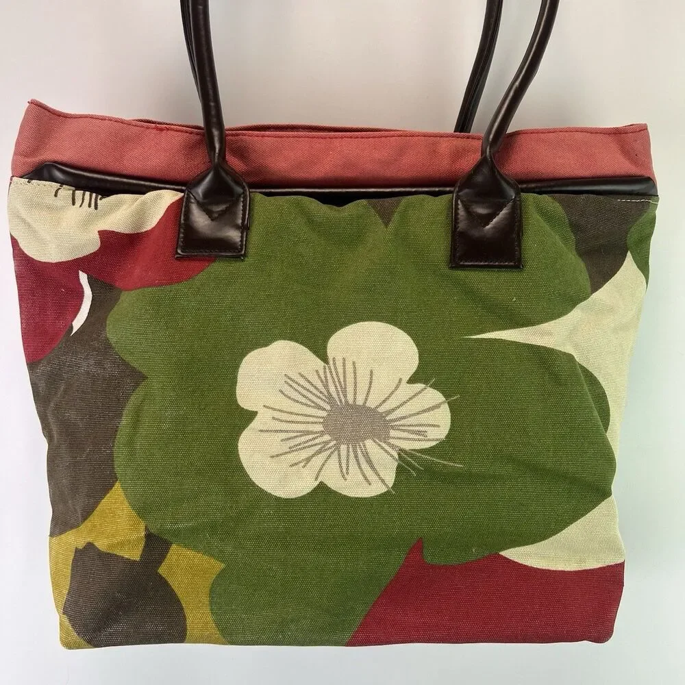 Knitpickers Floral Knitting Project Bag Oversized Canvas Bag Craft Supply Tote - Picture 6 of 8